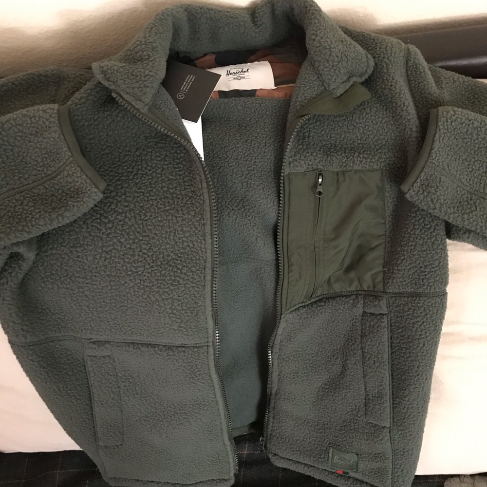 Olive Green Herschel Fleece Jacket
